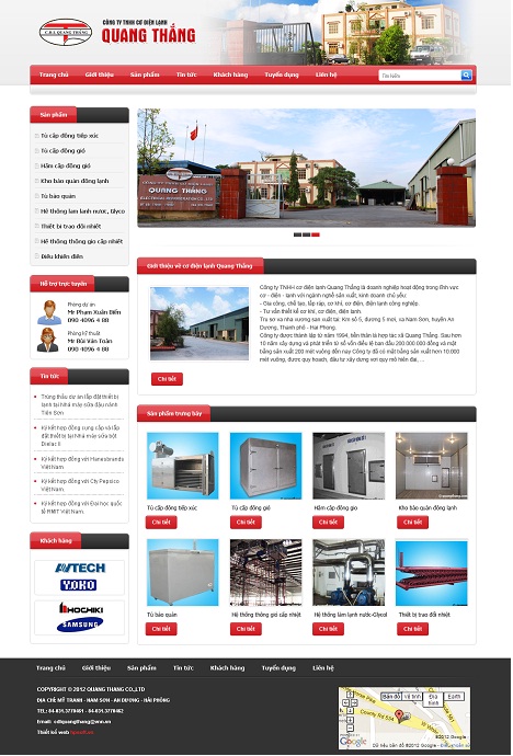 Thiet ke web cong ty co dien lanh