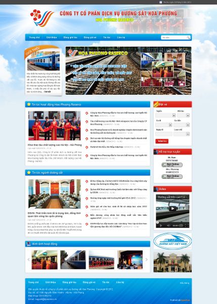 Thiet ke web cong ty duong sat Hoa phuong Thiet ke web cong ty duong sat Hoa phuong