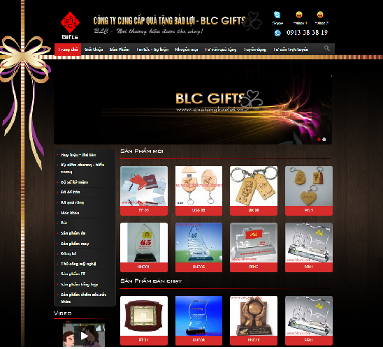 Thiet ke web cong ty qua tang bao loi