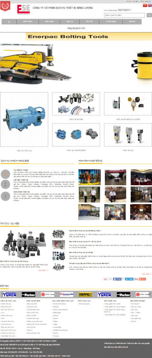 Thiết kế web thiết bị năng lượng