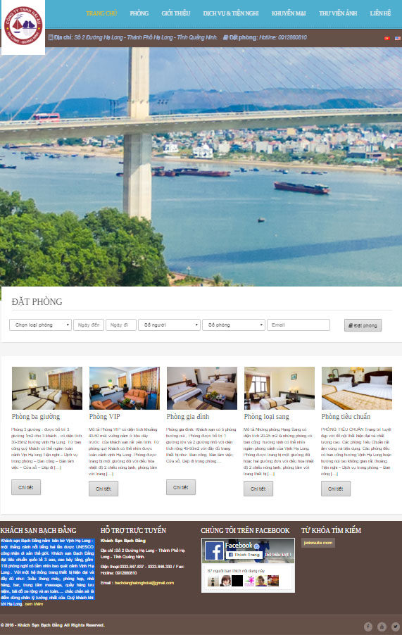 Thiết kế web khách sạn bạch đằng