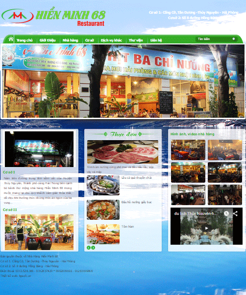 Thiết kế website hiển minh restaurant