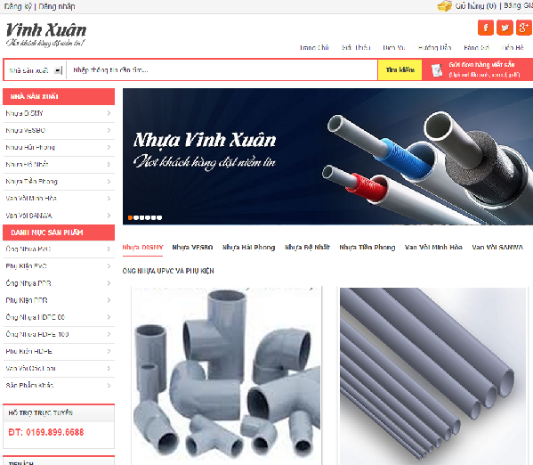 Thiet ke web nhua Vinh Xuan