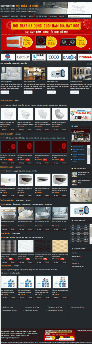Thiết kế website nội thất hà dũng