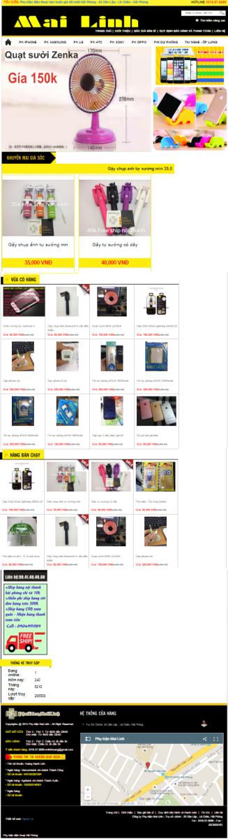 Thiết kế website phụ kiện Hải Phòng