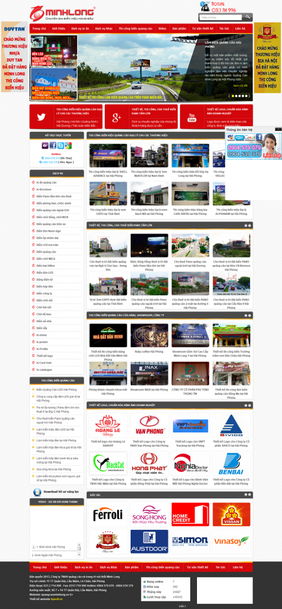 Thiet ke web quang cao