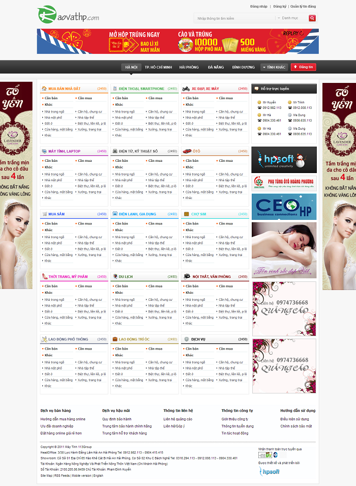 Thiet ke web rao vat Hai Phong