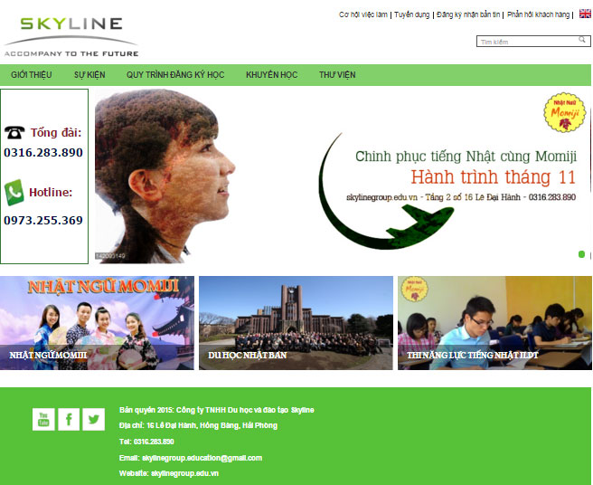 Thiết kế website Skyline Hải Phòng