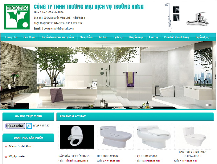 Thiet ke web thiet bi ve sinh