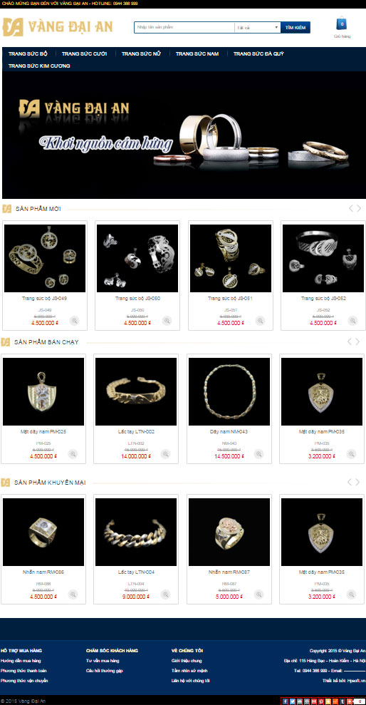 Thiết kế web vàng đại an