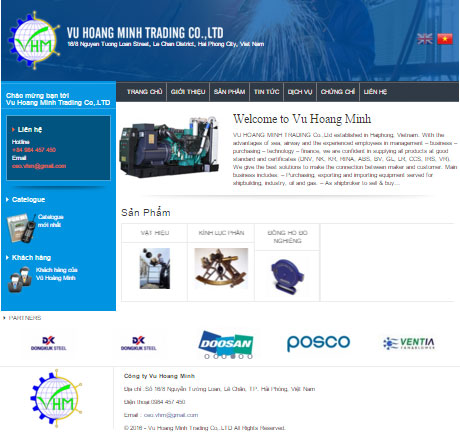 Thiết kế website Vũ Hoàng Minh