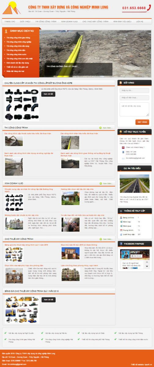 Thiết kế web xây dựng