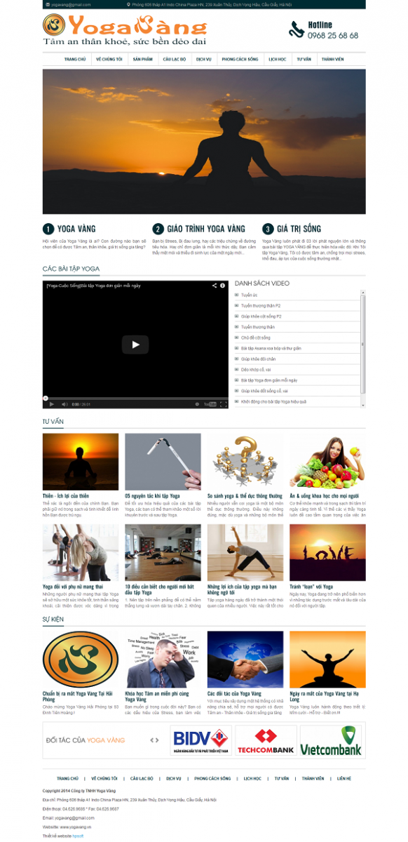 Thiet ke web Yoga vang