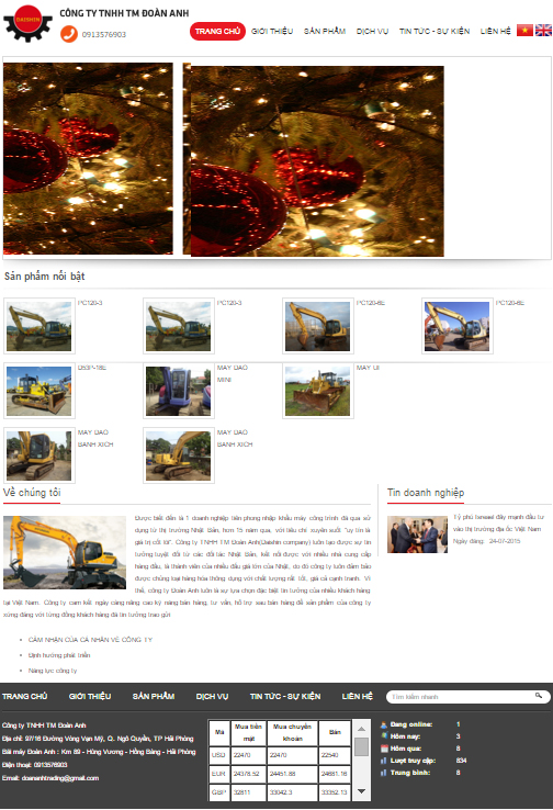 Thiết kế website công ty tnhh đoàn anh