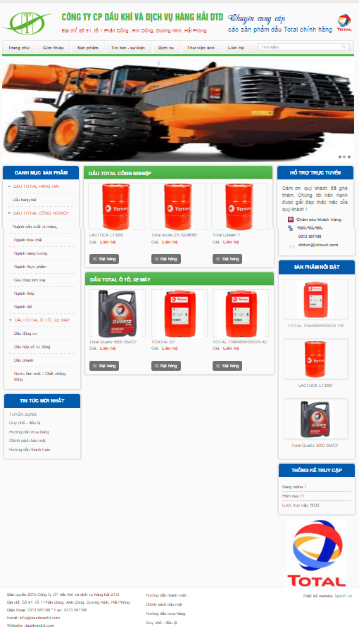 Thiết kế website dầu khi Hải Phòng