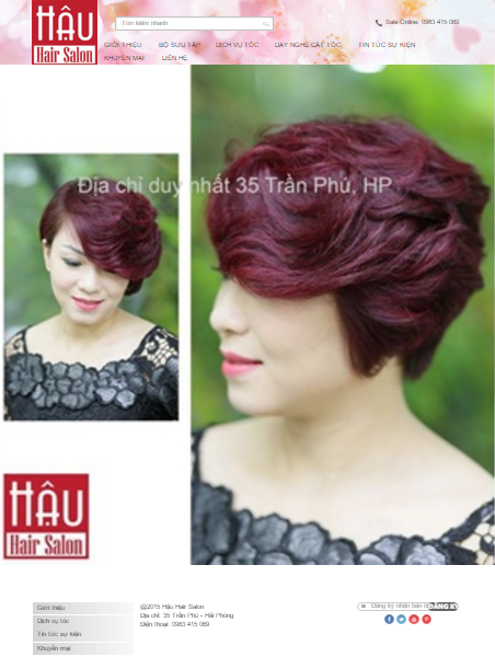 Thiết kế web Hậu Hair Salon