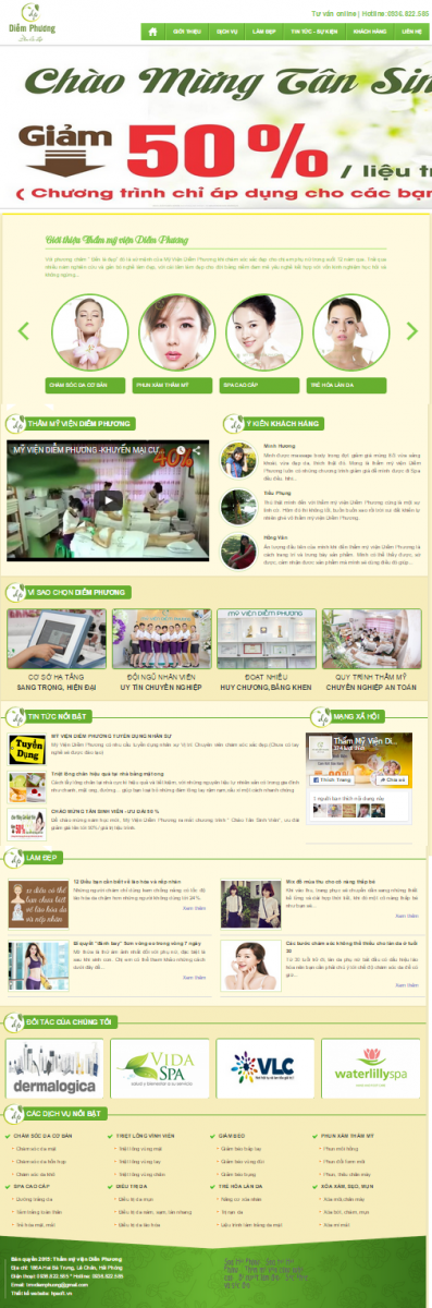 Thiết kế website thẩm mỹ viện