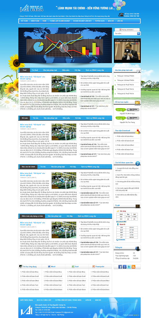 Thiet ke web cong ty kiem toan Viet Nam chi nhanh Hai Phong