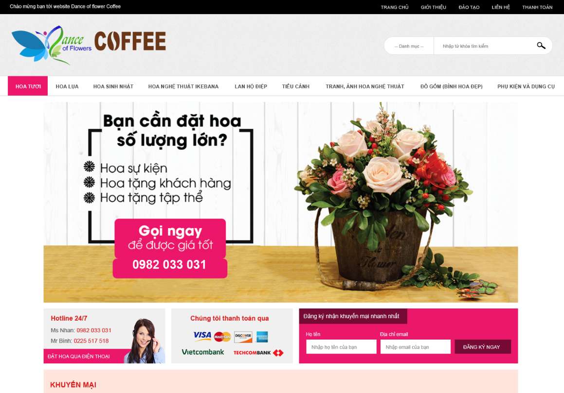 Thiết kế website Shop Hoa