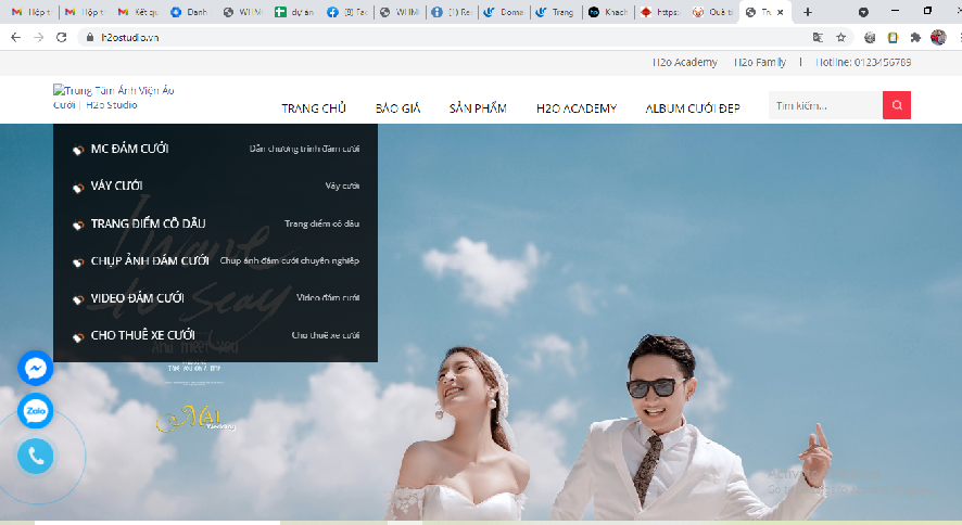 Thiết kế website áo cưới