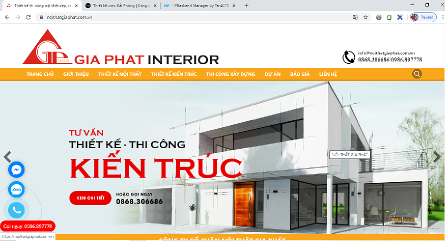 Thiết kế website nội thất
