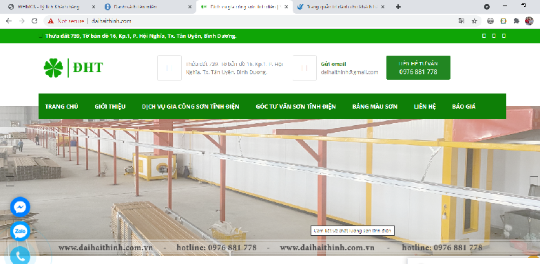 Thiết kế website ngành sơn