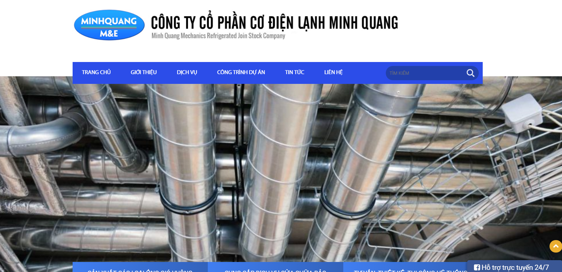 Website điện lạnh Minh Quang